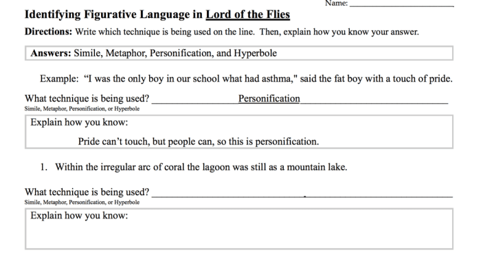 Figurative language in context #3 answer key