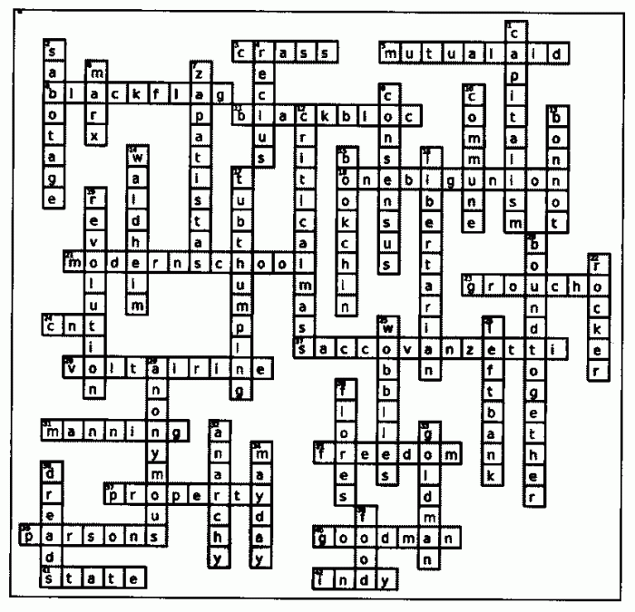 The cold war crossword puzzle answers