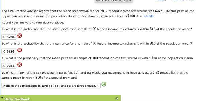 The cpa practice advisor reports that the mean preparation