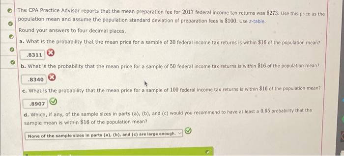 The cpa practice advisor reports that the mean preparation